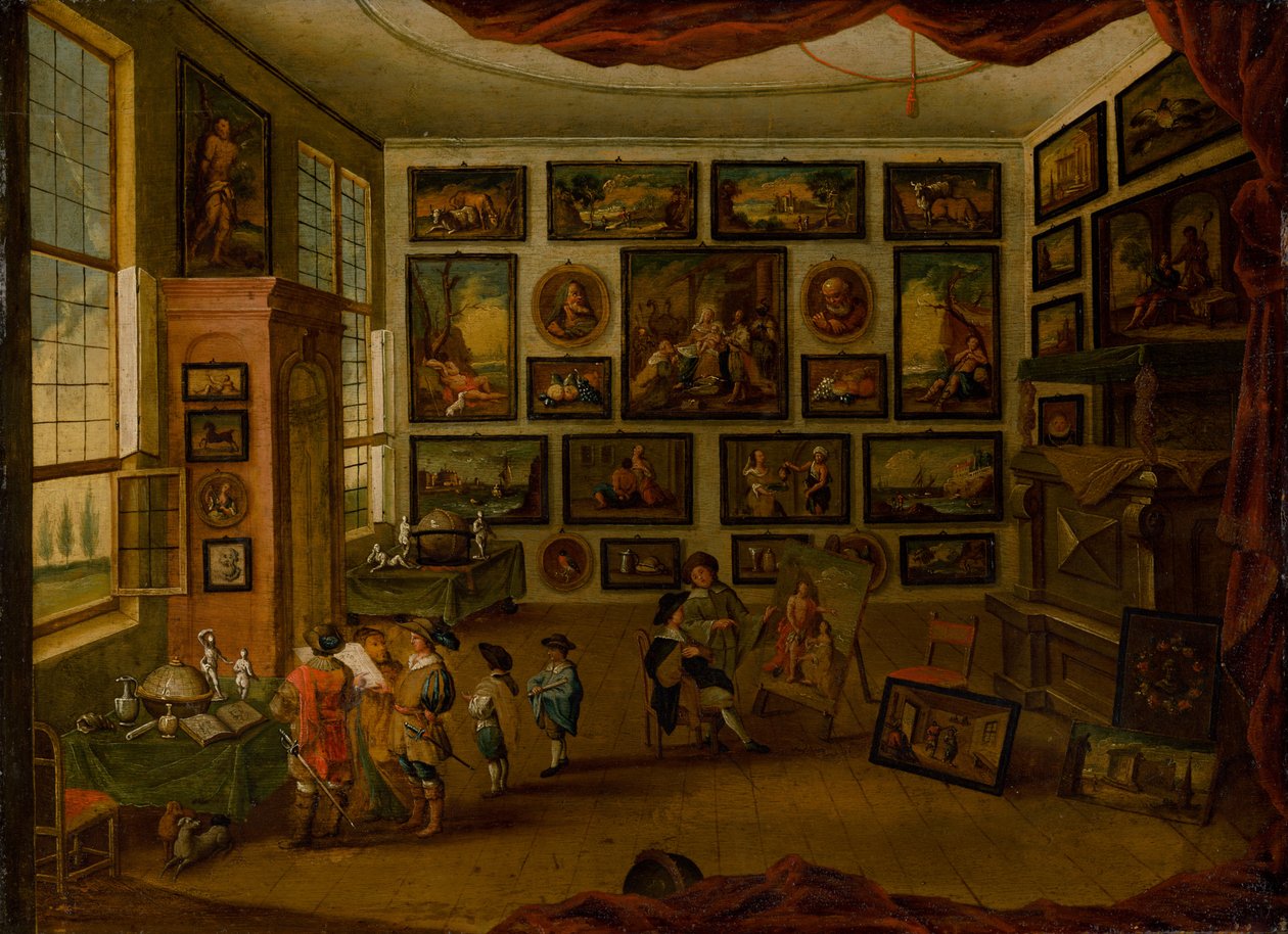 O Kunstkammer, primeira metade do século XVII. de Hans III Jordaens