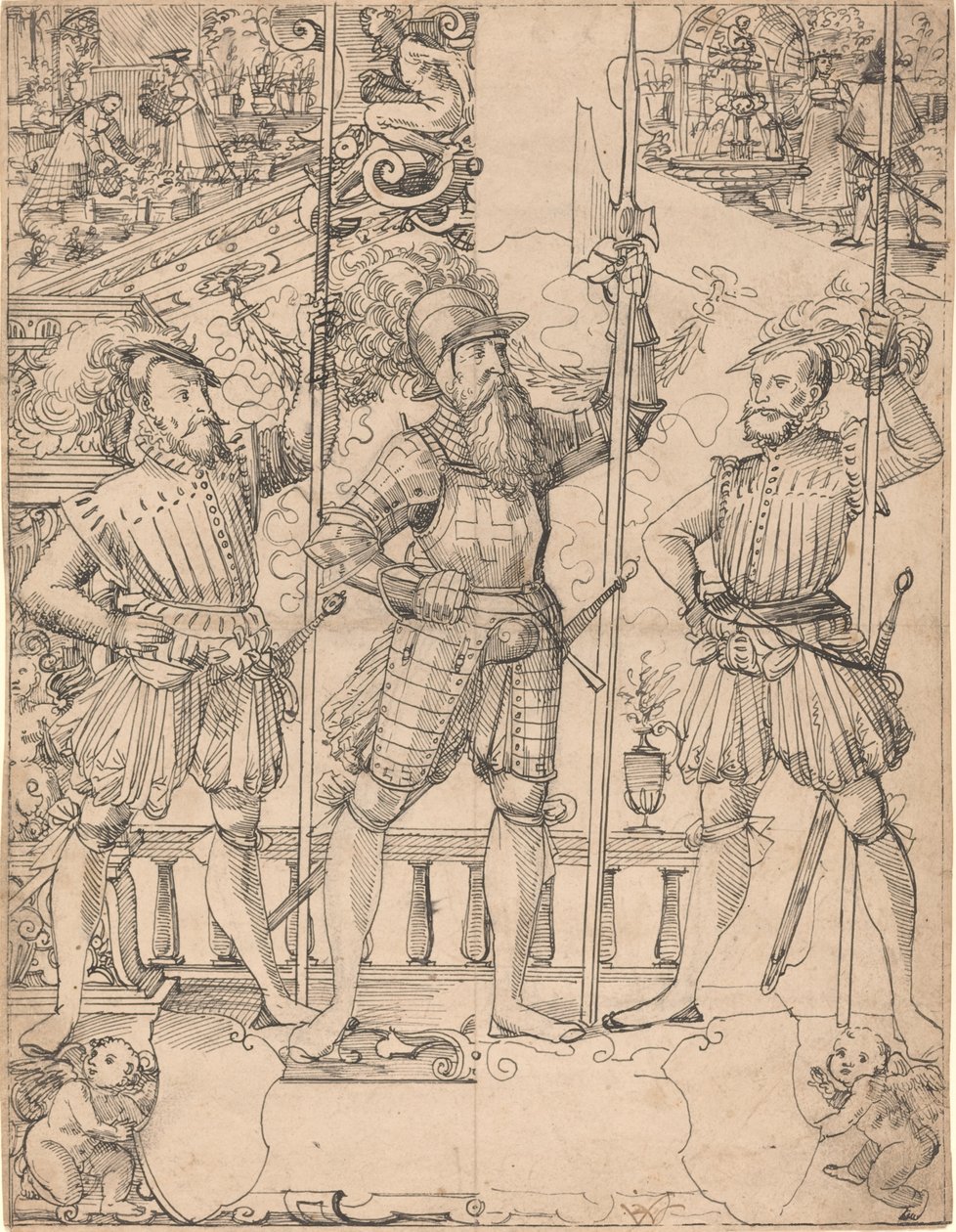 Alabardeiro e dois piqueiros de Hans Jakob Plepp