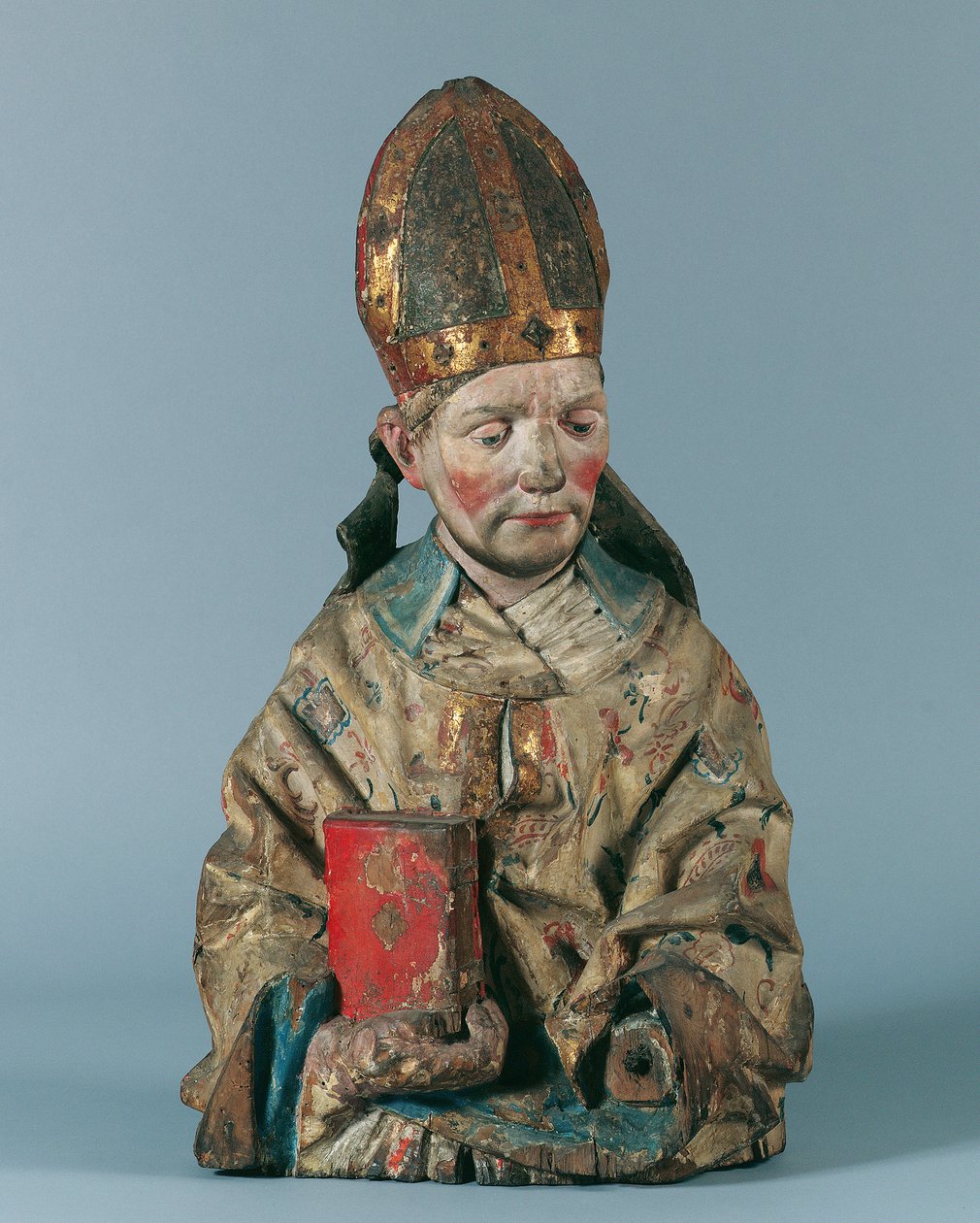 Meia figura de um santo bispo de Hans Klocker (Umkreis)