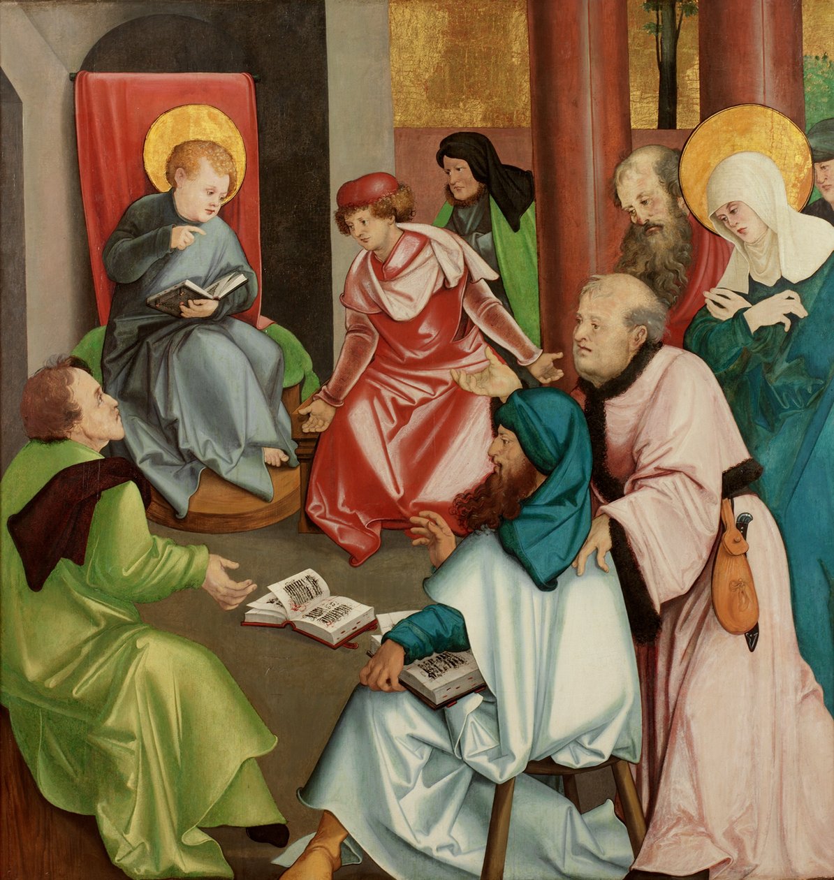 Cristo no Templo, c.1505 (óleo no painel) de Hans Leonard Schaufelein