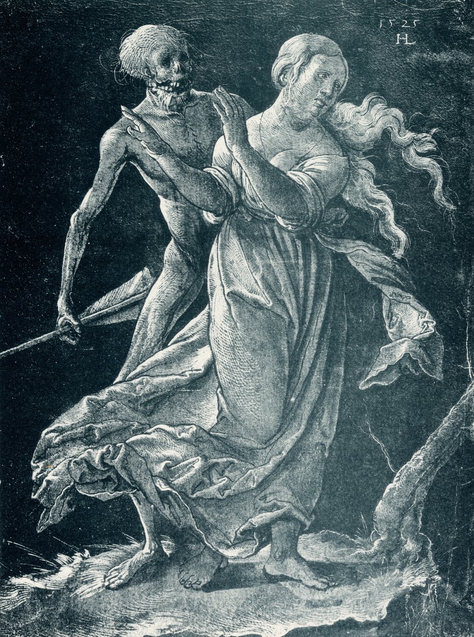 A morte capturando uma garota de Hans Leu