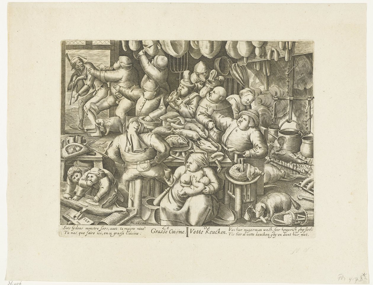 A Cozinha Gordurosa
Le Grasse Cuisine / The Greasy Cuisine (título sobre o objecto) de Hans Liefrinck (I)