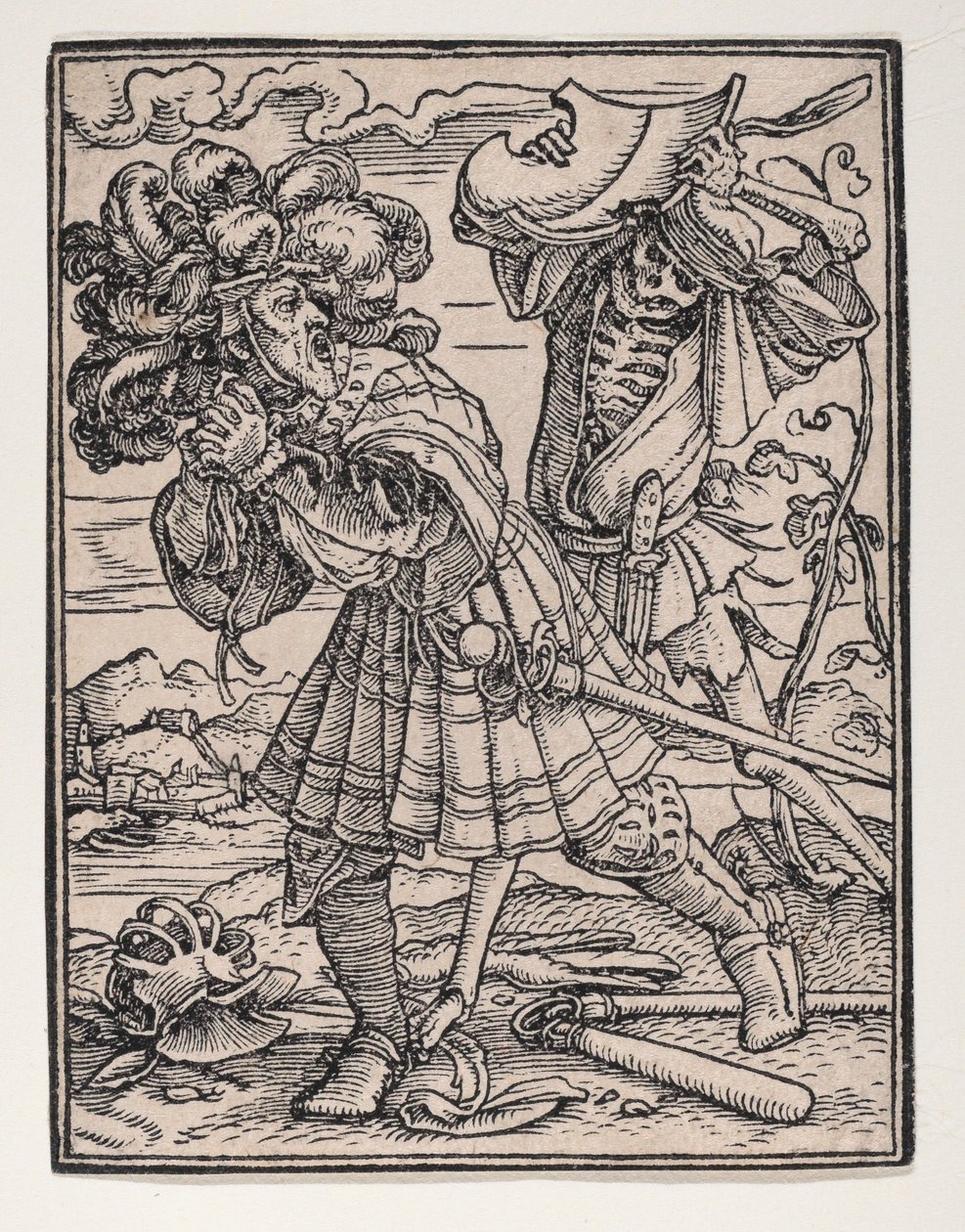 O Conde, de A Dança da Morte, ca. 1526, publicado em 1538. de Hans Lützelburger