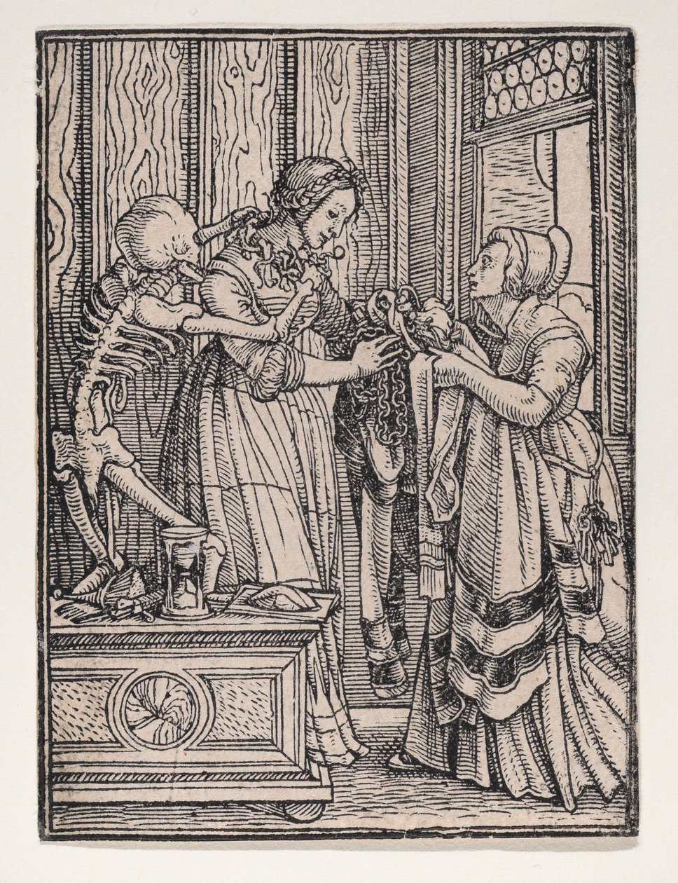 A Condessa, de A Dança da Morte, c. 1526, publicado em 1538. de Hans Lützelburger