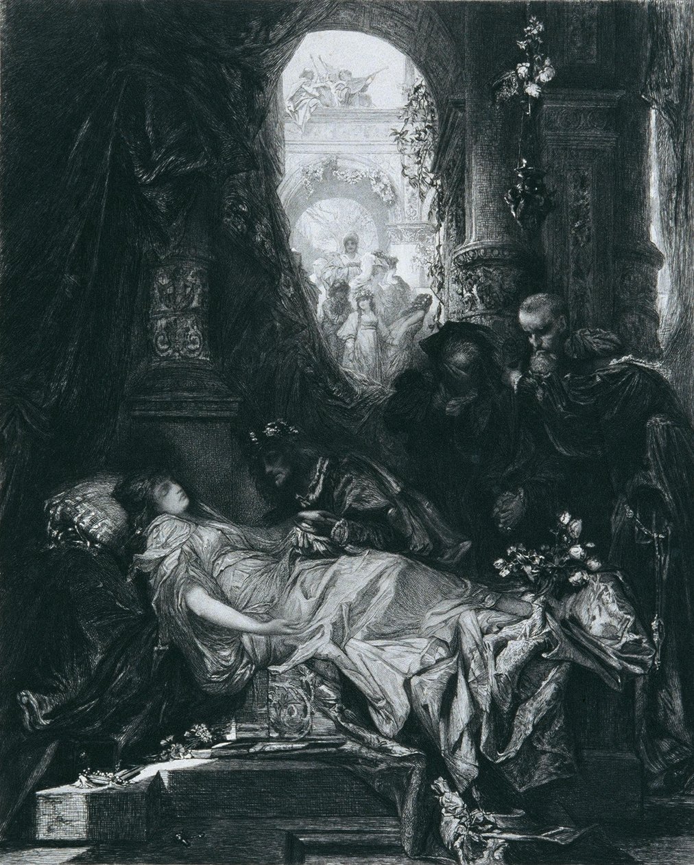 JÚLIA CAPULET, QUE PARECIA ESTAR MORTA de Hans Makart