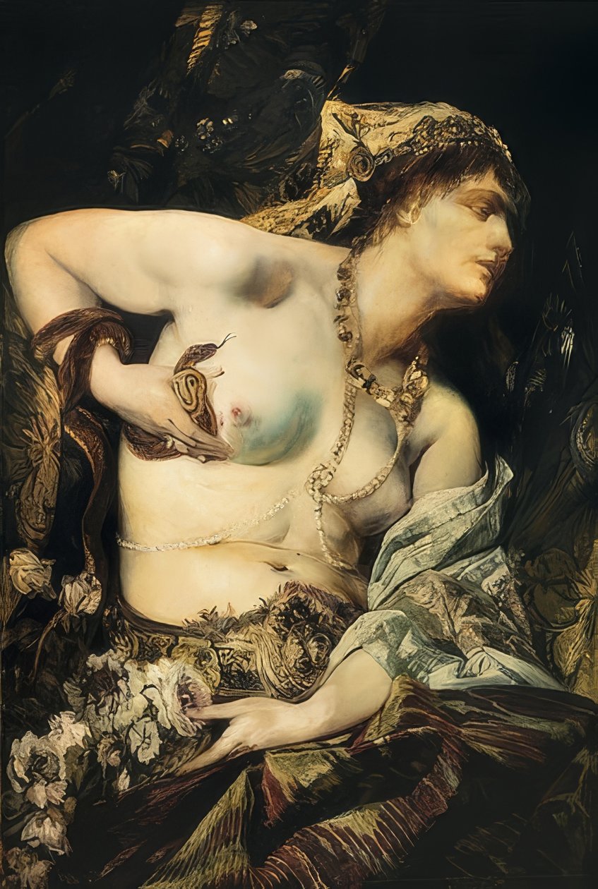 A morte de Cleópatra. 1875 de Hans Makart