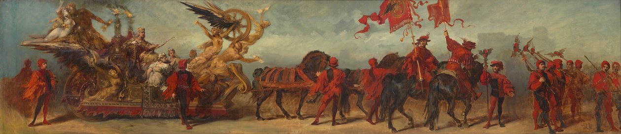 Esboço do desfile de 1879 — Os ferroviários de Hans Makart