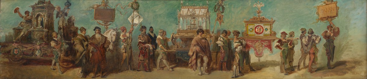 Projecto para o cortejo festivo de 1879 - Os oleiros e os vidreiros de Hans Makart