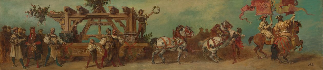 Projecto para o cortejo festivo de 1879 - Os carpinteiros de Hans Makart