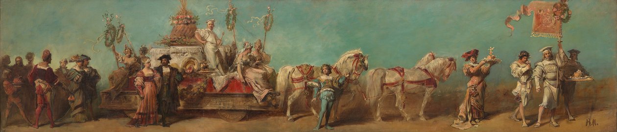 Projecto para o cortejo festivo de 1879 - Os confeiteiros de Hans Makart