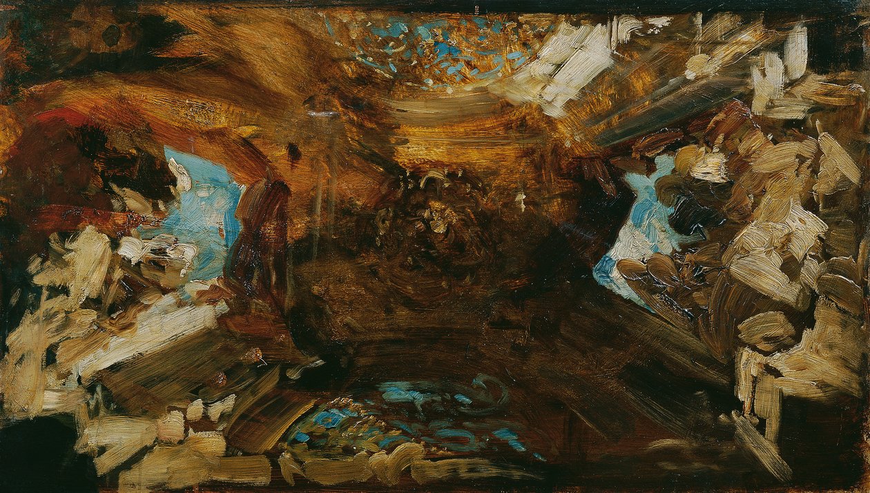 Esboço de cores para o teto "As quatro partes do mundo" de Hans Makart