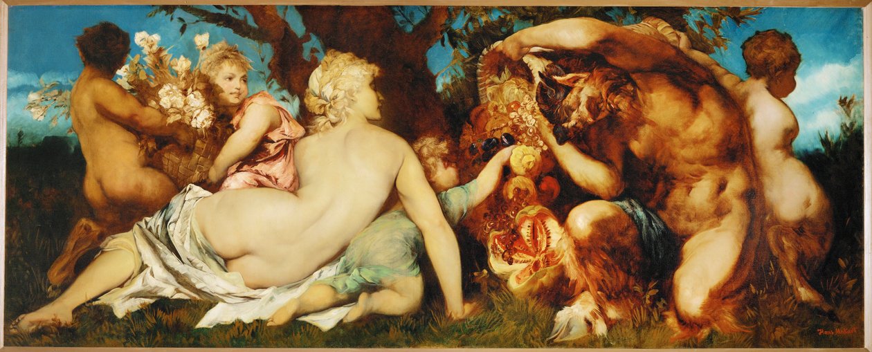 Colheita ... (pintura sobre tela) de Hans Makart