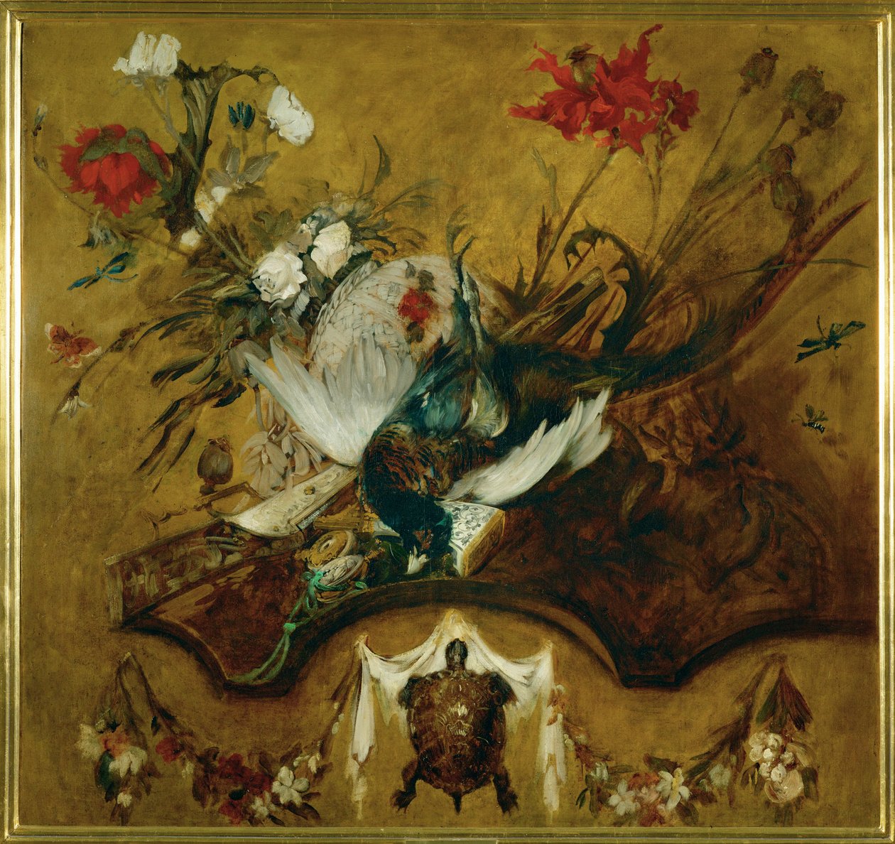Grande natureza morta de caça ... (pintura sobre tela) de Hans Makart