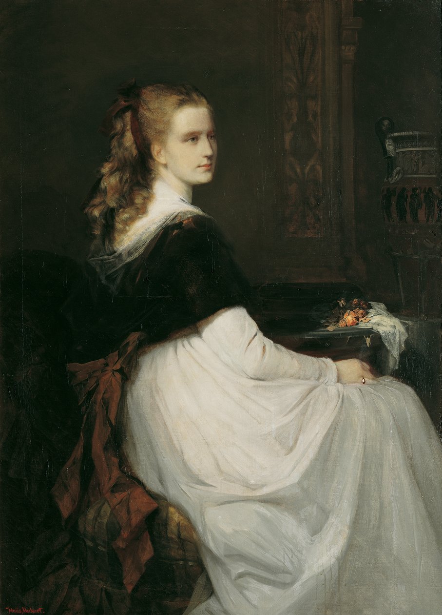 Retrato de Eugenie Scheuffelen de Hans Makart