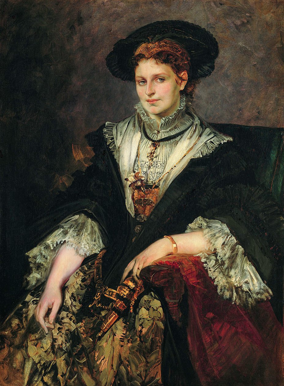 Retrato de Bertha von Piloty, 1872-1873 de Hans Makart