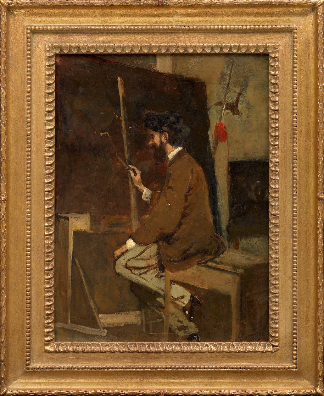 Autorretrato de Hans Makart diante de um cavalete de Hans Makart