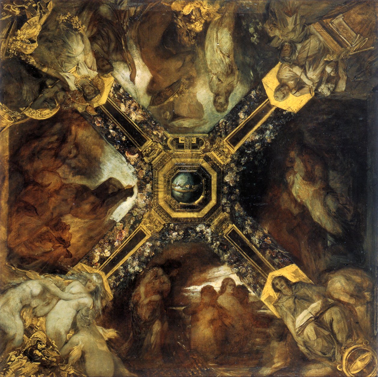 O Anel do Nibelung, estudo, 1871-1872. de Hans Makart