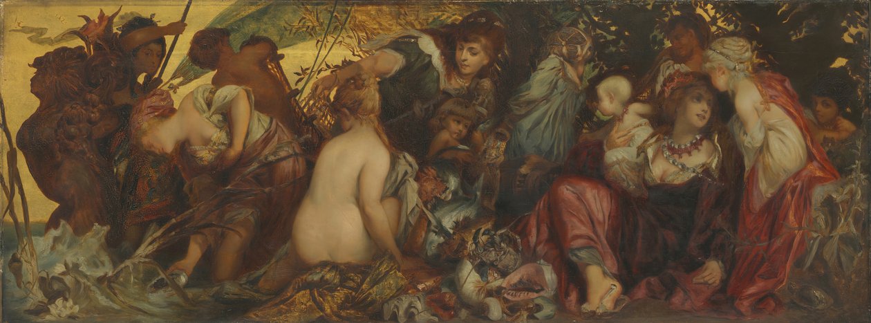 Tesouros do Mar, c. 187075. de Hans Makart