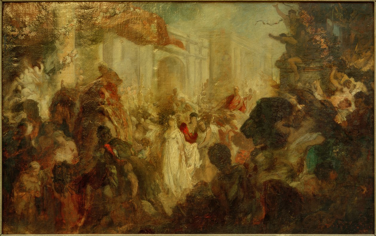 Procissão triunfal de um romano de Hans Makart