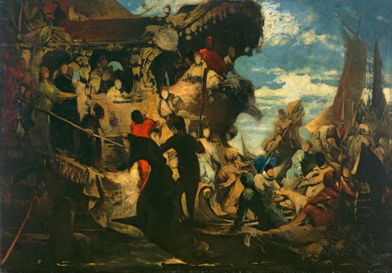 Venedig homenageia Catarina Cornero de Hans Makart