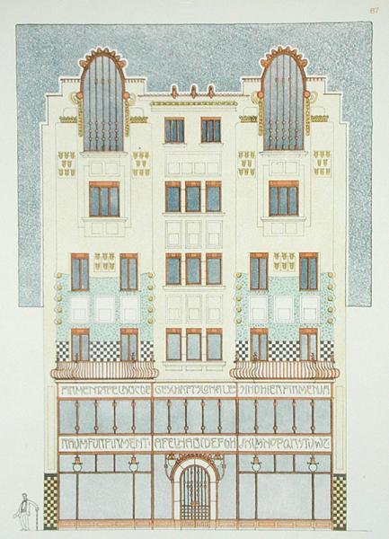 Design para um edifício de cinco andares, início do século XIX, da 