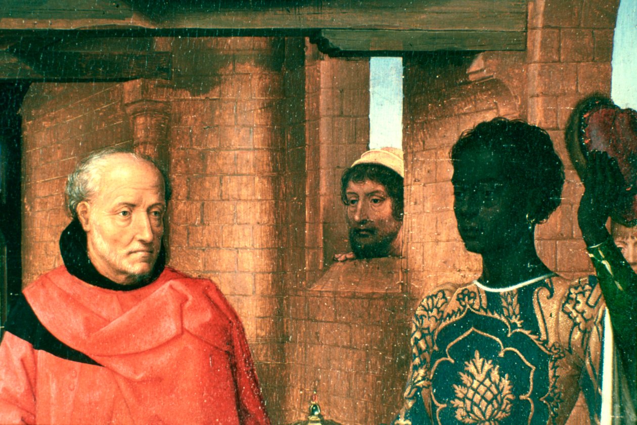 Adoração dos Magos, Tríptico, Detalhe, c1453-1494 de Hans Memling