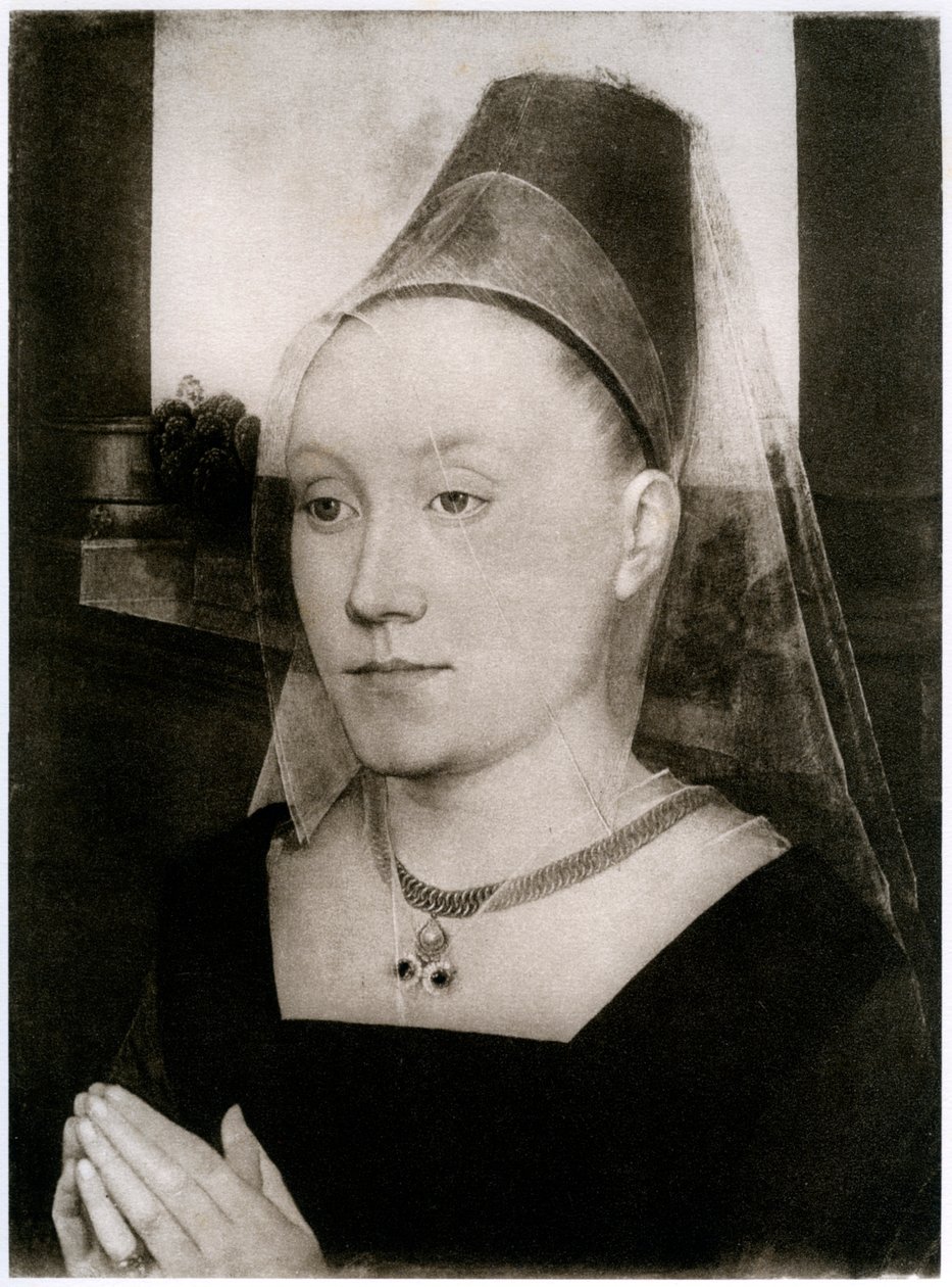 Barbara Van Vlaenderbergh, esposa de Guillaume Moreel, c1480, 1927 de Hans Memling