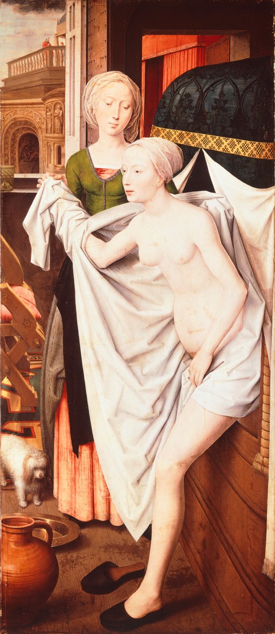 Bathsheba no seu banho, c.1485 (pintura) de Hans Memling