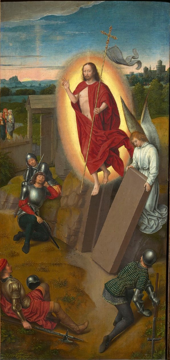 Tríptico do Calvário: A Ressurreição, ala direita, década de 1480. de Hans Memling