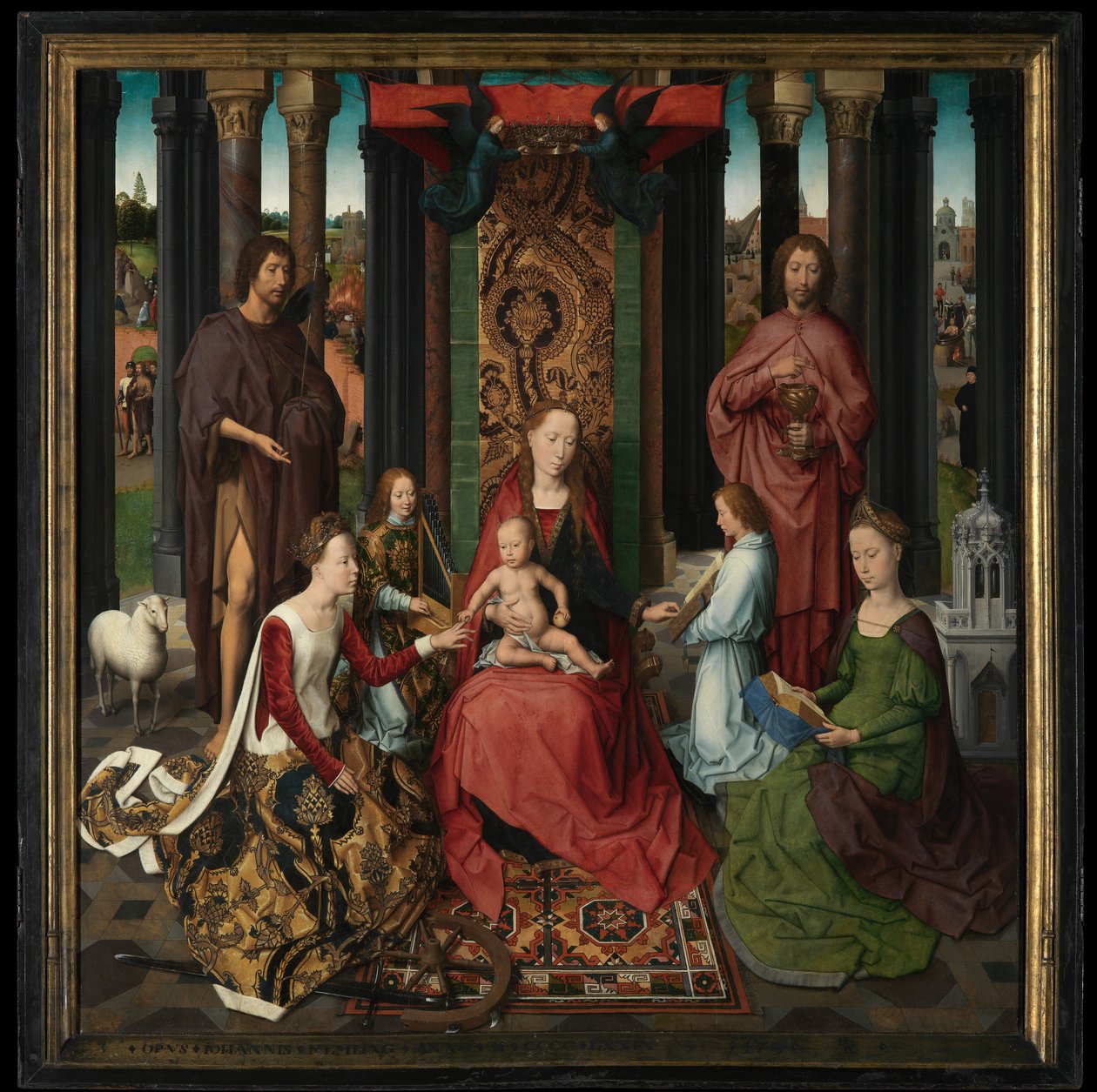 Painel central do Tríptico de São João Baptista e São João Evangelista de Hans Memling