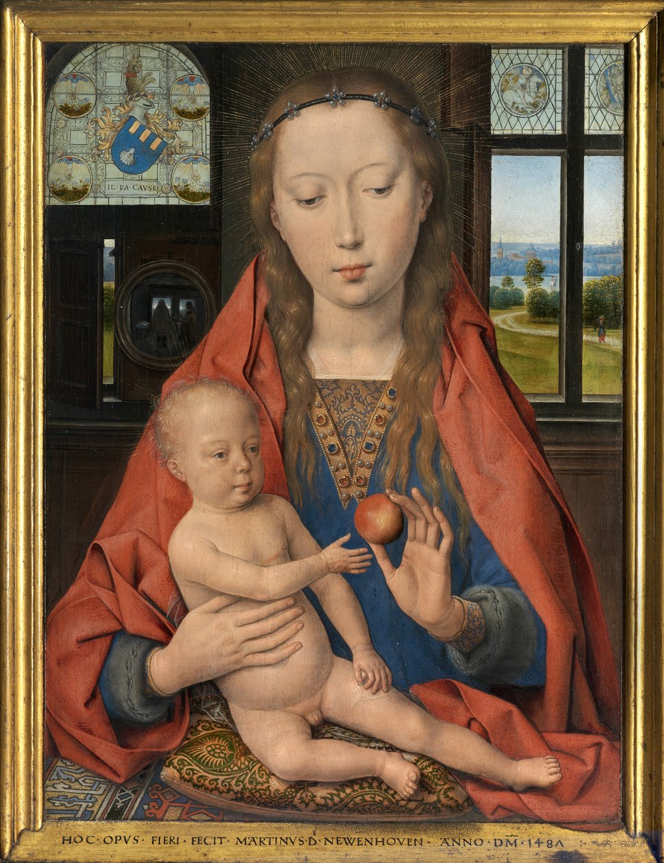 Detalhe do Díptico de Maarten van Nieuwenhove de Hans Memling