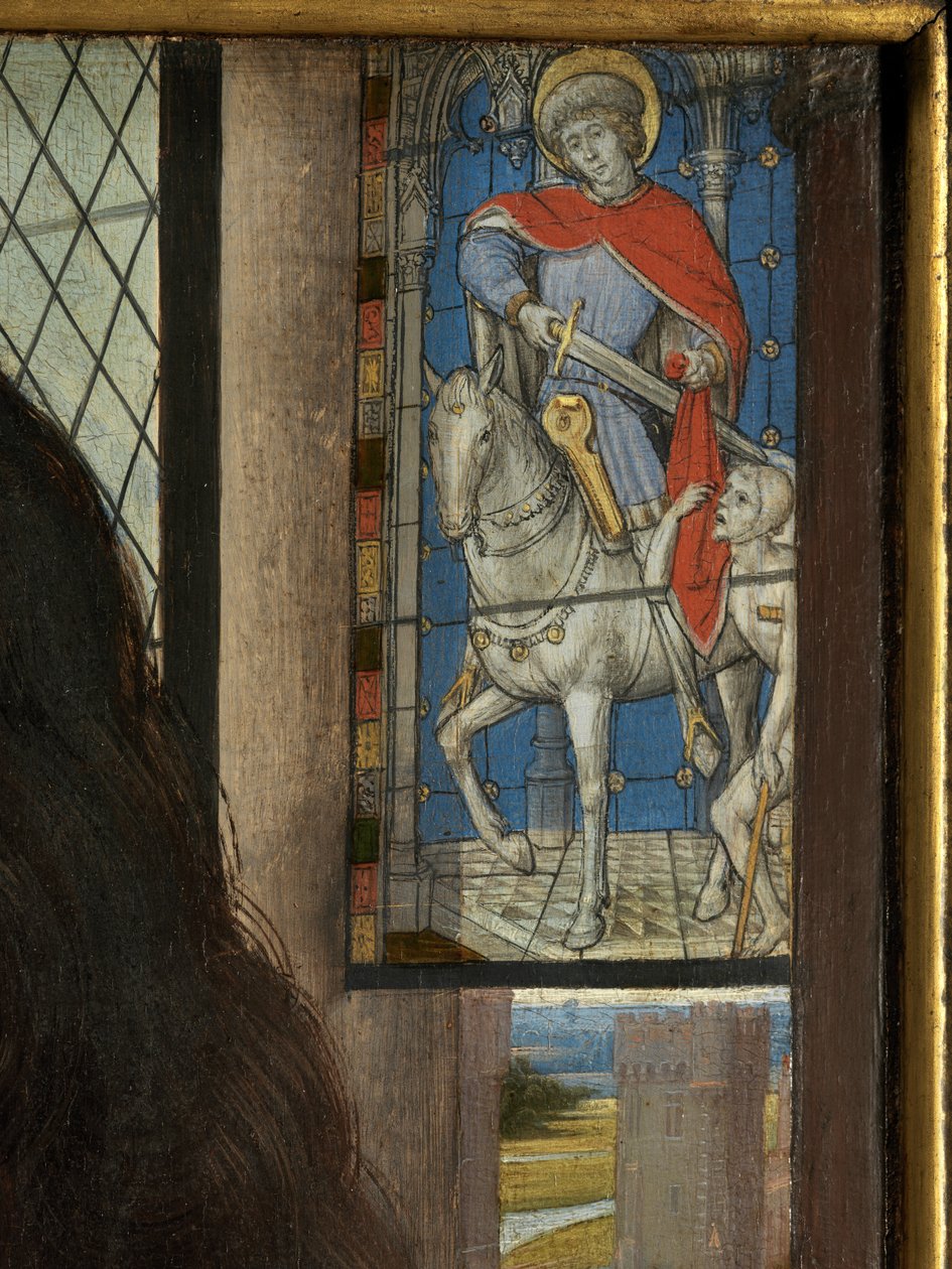 Detalhe do Díptico de Maarten van Nieuwenhove de Hans Memling