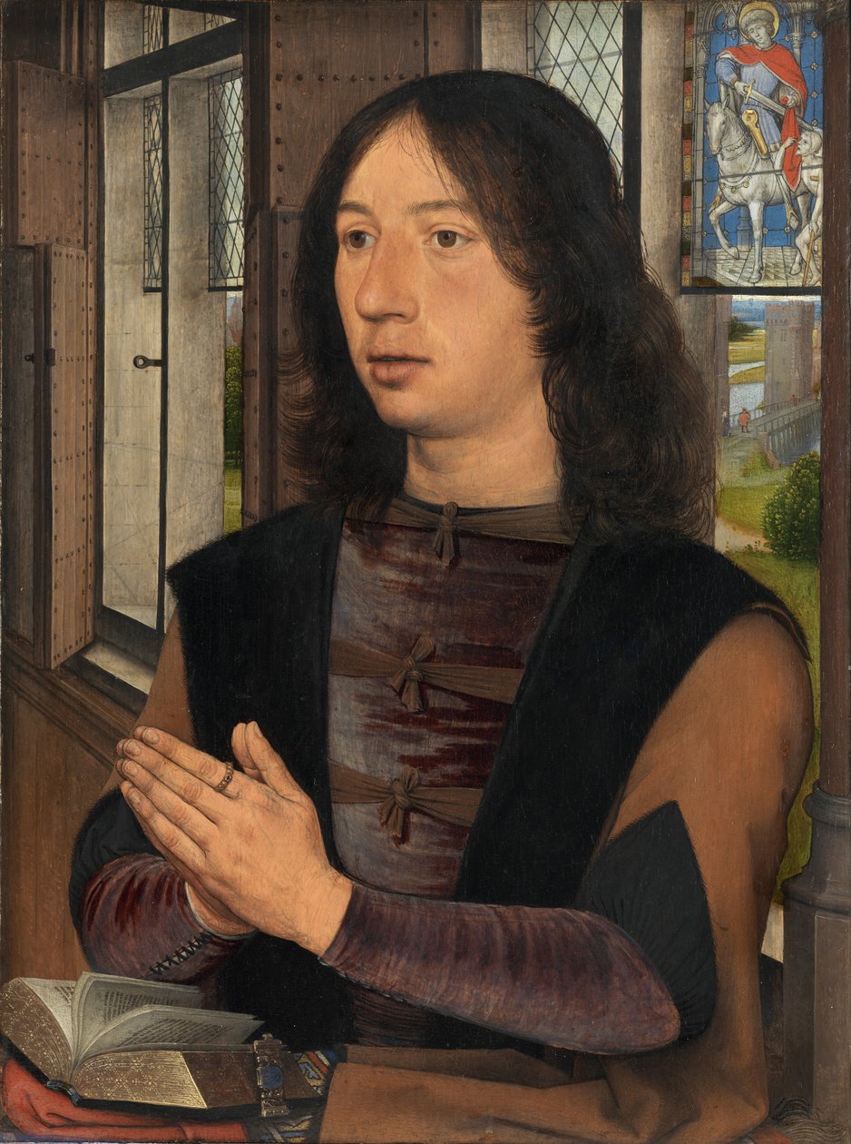 Detalhe do Díptico de Maarten van Nieuwenhove de Hans Memling