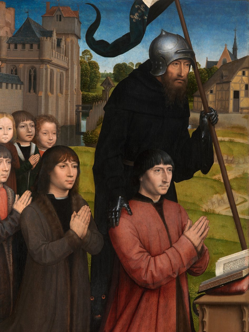Detalhe do Tríptico de Willem Moreel de Hans Memling