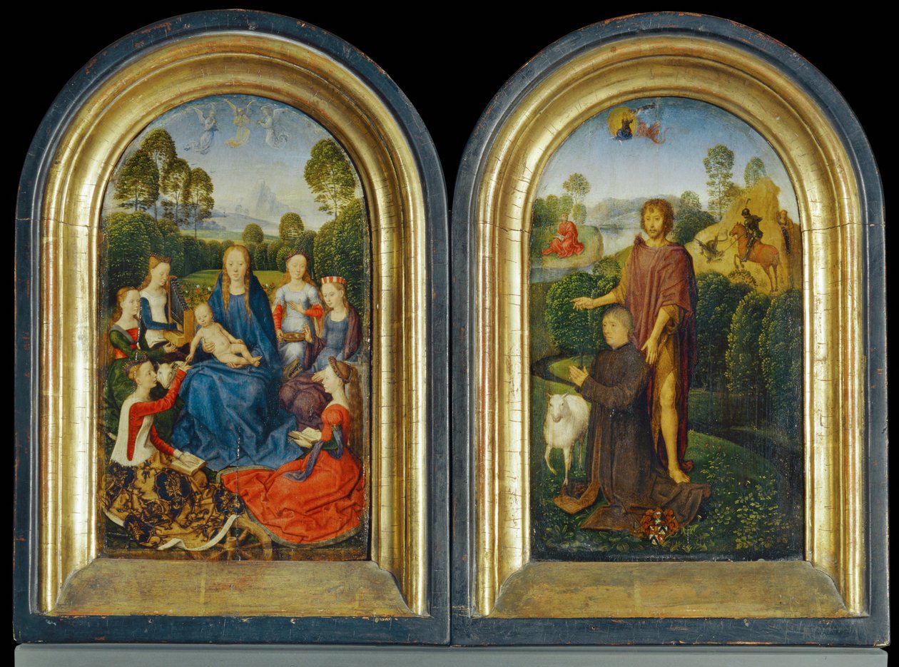 Díptico de Jan Du Cellier, burguês de Bruges ... de Hans Memling