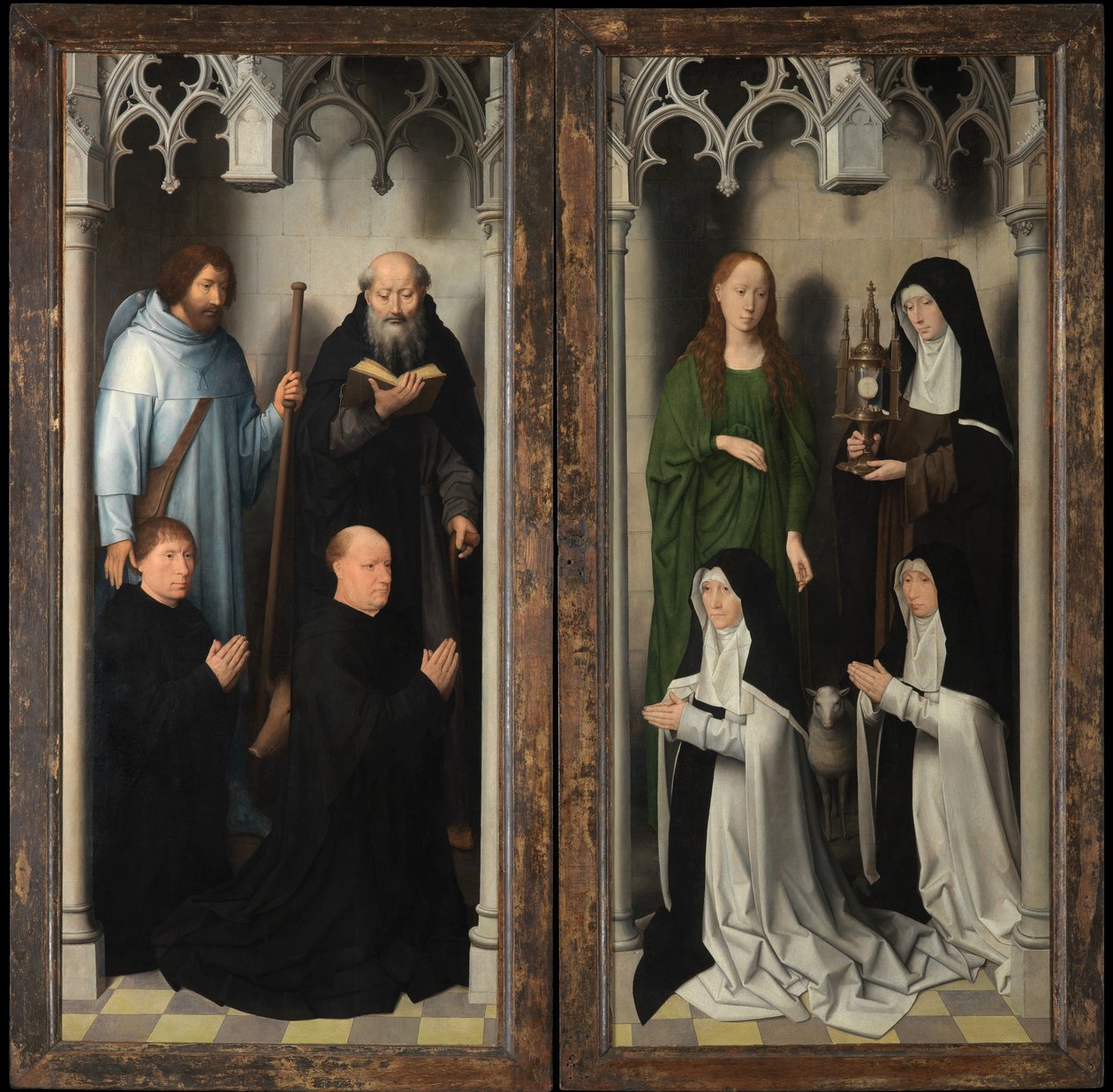 Exterior do Tríptico de São João Baptista e São João Evangelista de Hans Memling