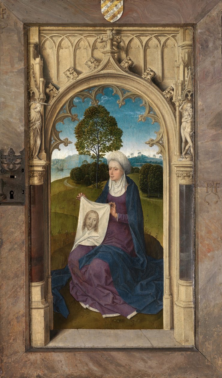 Painel exterior do Tríptico de Jan Floreins de Hans Memling