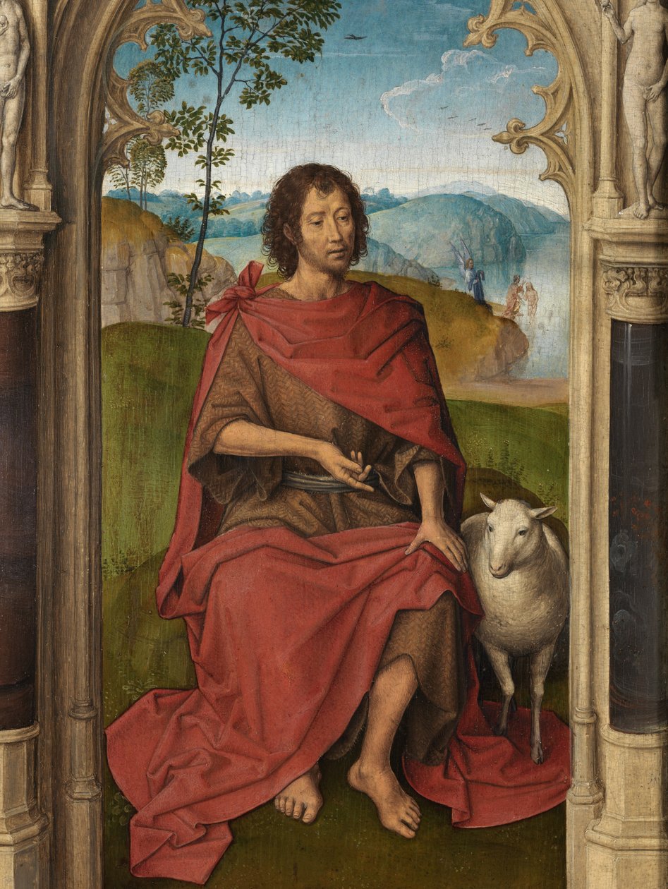 Painel exterior do Tríptico de Jan Floreins de Hans Memling