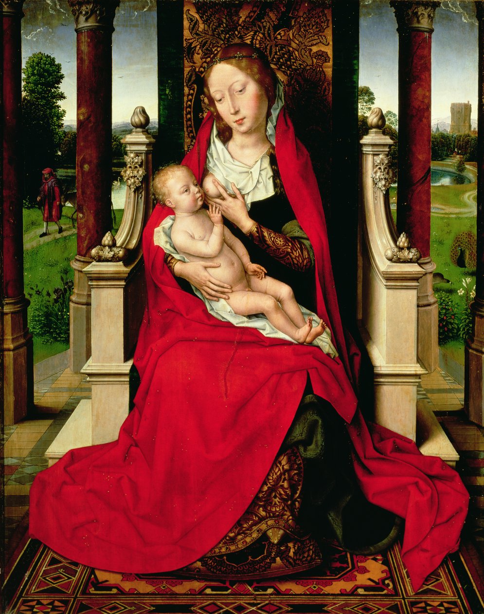 Madonna e Criança Enthroned, c.1492-94 de Hans Memling