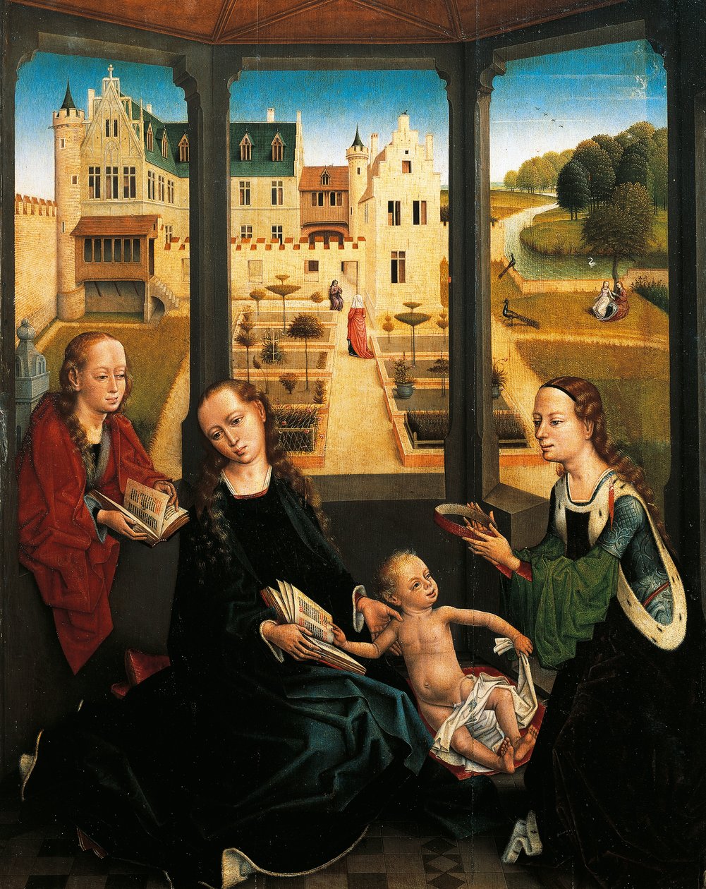 A Madonna e a Criança num Jardim de Hans Memling