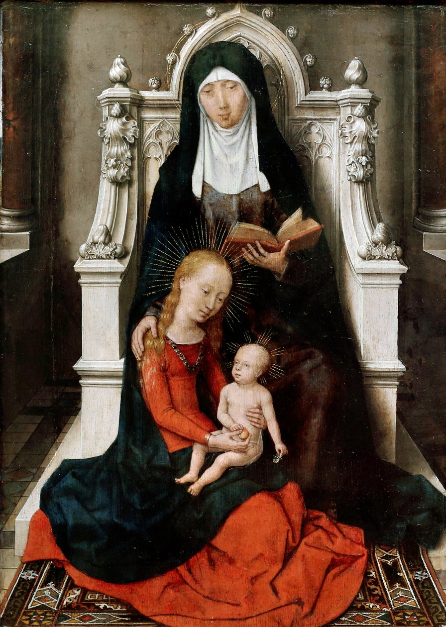 Nossa Senhora e o Menino com Santa Ana de Hans Memling