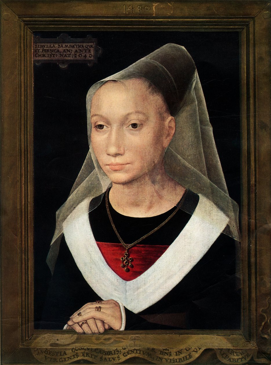 Retrato de Marie, filha de Willem Moreel, 1480. de Hans Memling