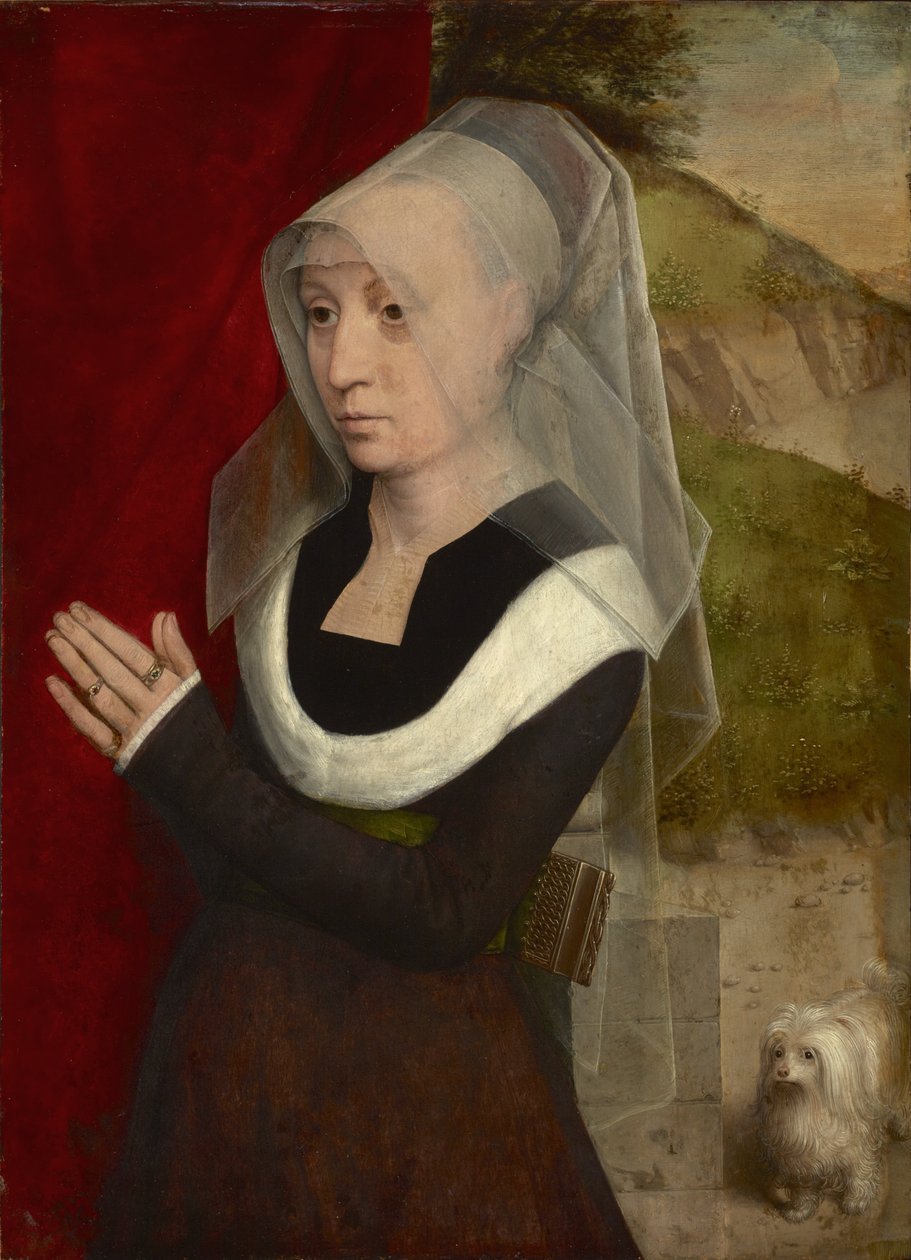 Retrato de uma mulher a rezar de Hans Memling