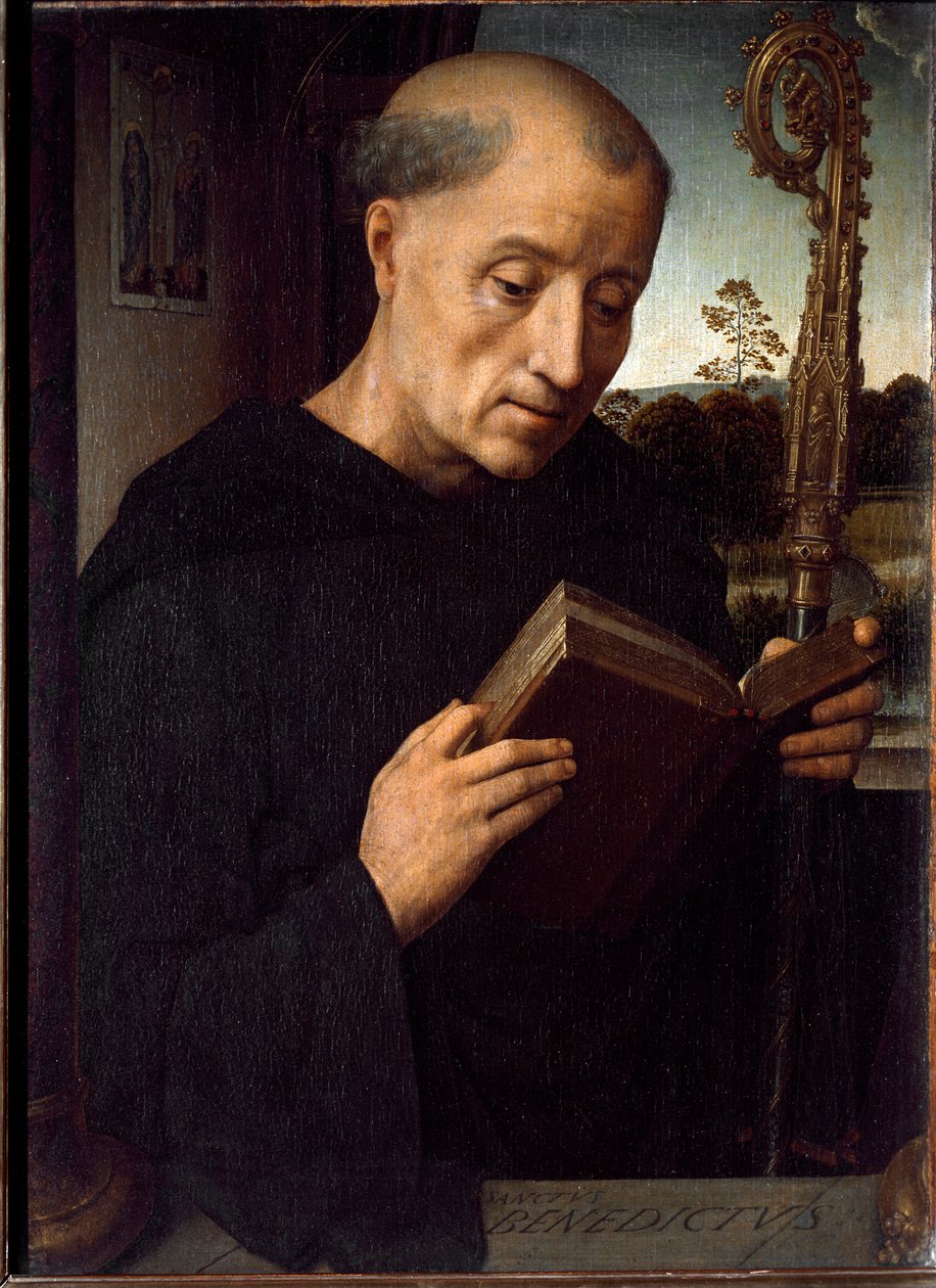 Representação de São Bento de Nursie de Hans Memling