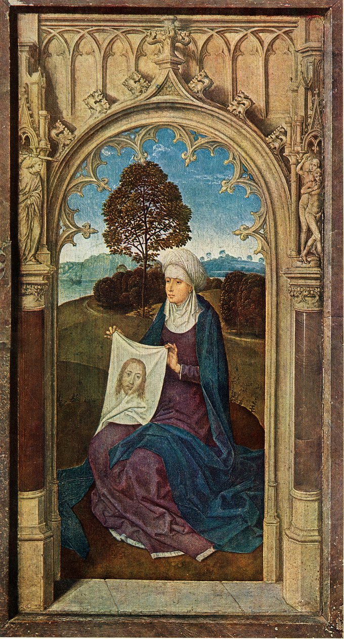 Santa Verônica, 1470-1475. de Hans Memling