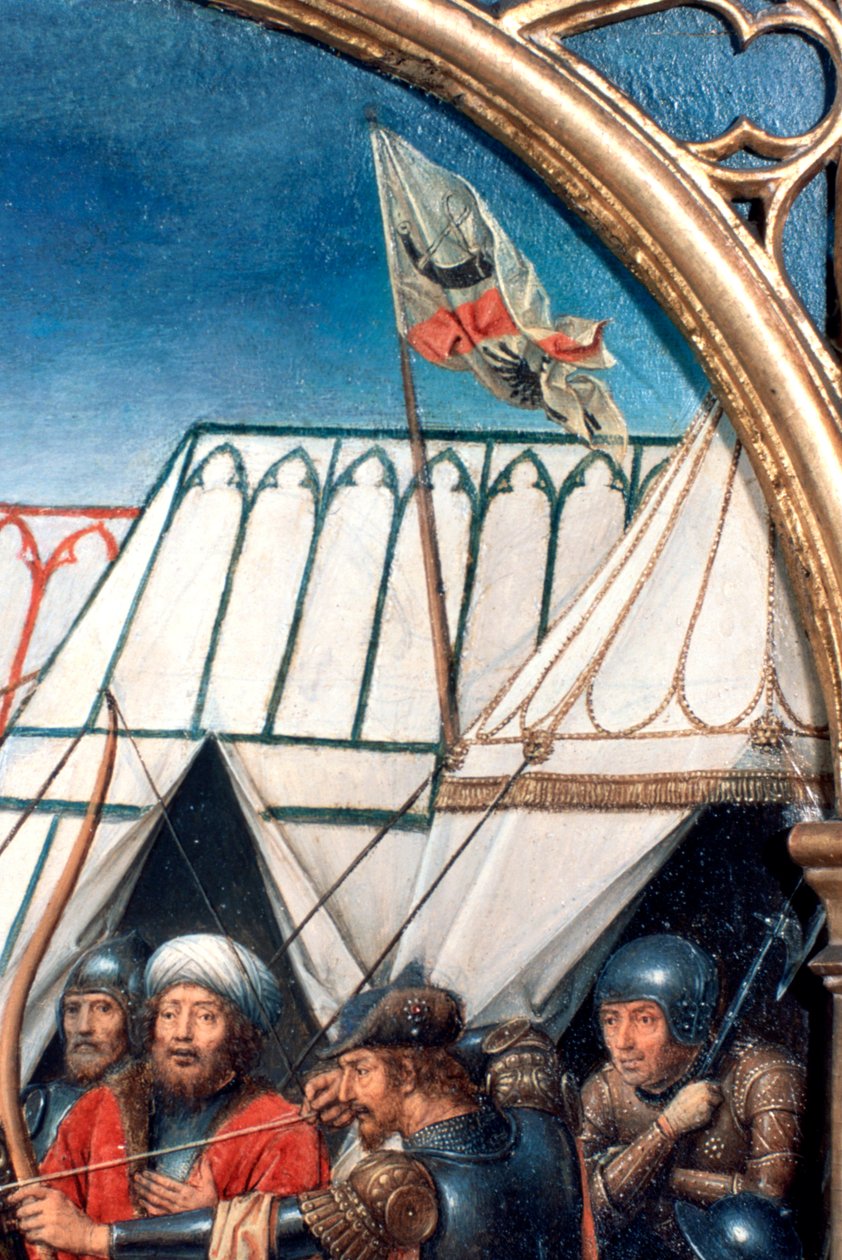 Santuário de Santa Úrsula, Martírio em Colônia, Detalhe, 1489 de Hans Memling