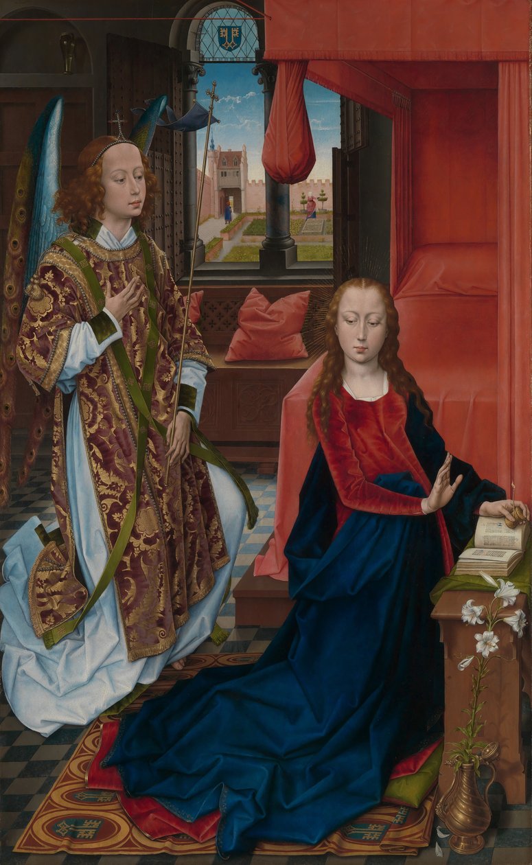 A Anunciação, c. 1465-70. de Hans Memling