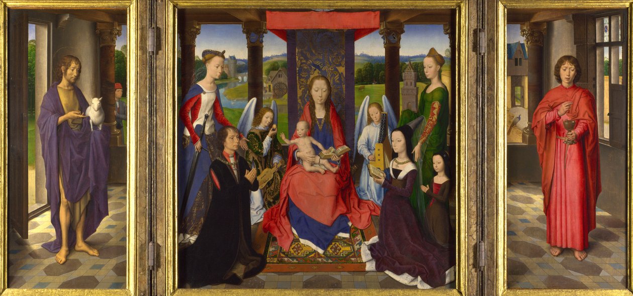 A Virgem e o Menino com os Santos e os Doadores de Hans Memling