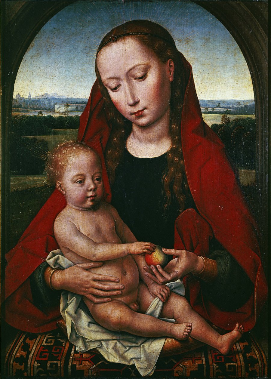 A Virgem e o menino, 1480-1490 de Hans Memling