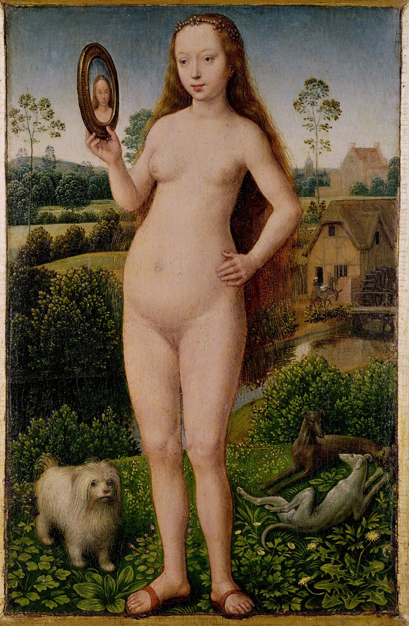 Vaidade, painel central do Tríptico da Vaidade Terrena e da Salvação Divina, c.1485 de Hans Memling